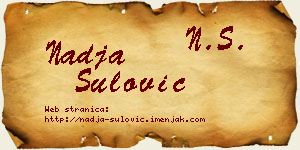 Nadja Šulović vizit kartica